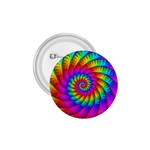 Psychedelic Fractal Rainbow Spiral  1.75  Button