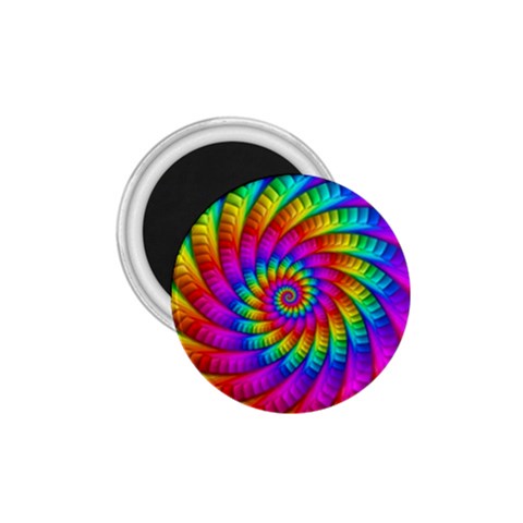 Psychedelic Fractal Rainbow Spiral  1.75  Magnet from ArtsNow.com Front