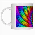 Psychedelic Fractal Rainbow Spiral  White Mug