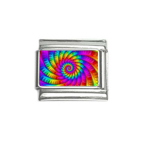 Psychedelic Fractal Rainbow Spiral  Italian Charm (9mm) from ArtsNow.com Front