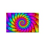 Psychedelic Fractal Rainbow Spiral  Sticker (Rectangular)