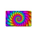 Psychedelic Fractal Rainbow Spiral  Magnet (Name Card)