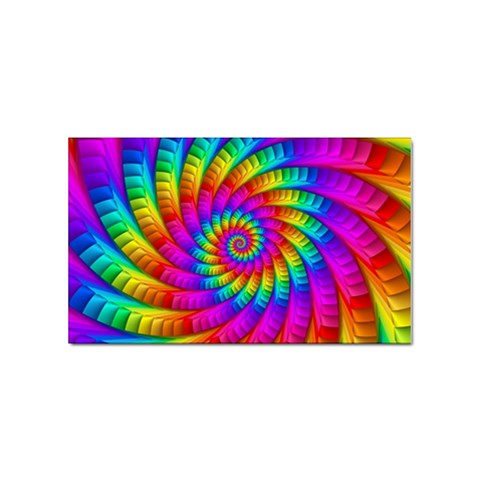 Psychedelic Fractal Rainbow Spiral  Sticker Rectangular (10 pack) from ArtsNow.com Front