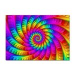 Psychedelic Fractal Rainbow Spiral  Sticker A4 (10 pack)