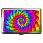 Psychedelic Fractal Rainbow Spiral  Cigarette Money Case