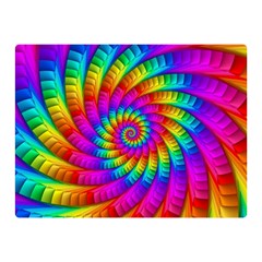 Psychedelic Fractal Rainbow Spiral  Double Sided Flano Blanket (Mini) from ArtsNow.com 35 x27  Blanket Front