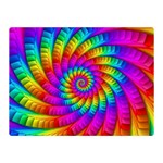 Psychedelic Fractal Rainbow Spiral  Double Sided Flano Blanket (Mini)