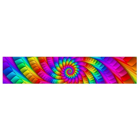 Psychedelic Fractal Rainbow Spiral  Flano Scarf (Small) from ArtsNow.com Front