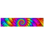 Psychedelic Fractal Rainbow Spiral  Flano Scarf (Small)