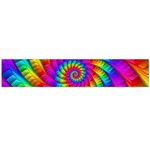 Psychedelic Fractal Rainbow Spiral  Flano Scarf (Large)