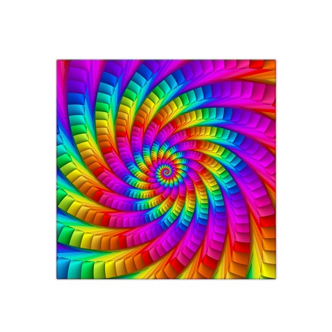 Psychedelic Fractal Rainbow Spiral  Satin Bandana Scarf from ArtsNow.com Front