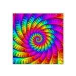 Psychedelic Fractal Rainbow Spiral  Satin Bandana Scarf