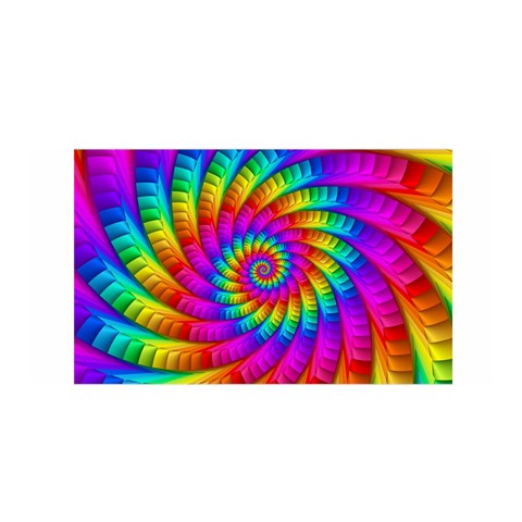 Psychedelic Fractal Rainbow Spiral  Satin Wrap from ArtsNow.com Front