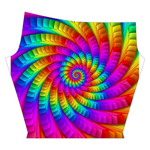 Psychedelic Fractal Rainbow Spiral  Yoga Cropped Leggings from ArtsNow.com Right