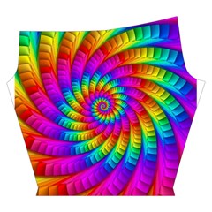 Psychedelic Fractal Rainbow Spiral  Yoga Cropped Leggings from ArtsNow.com Left