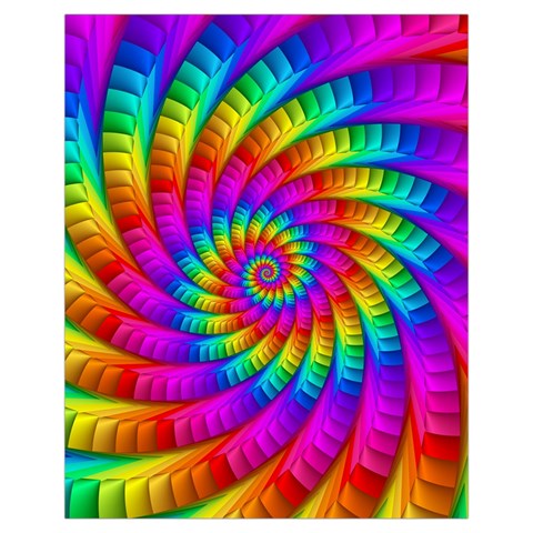 Psychedelic Fractal Rainbow Spiral  Drawstring Pouch (XL) from ArtsNow.com Front