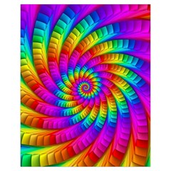 Psychedelic Fractal Rainbow Spiral  Drawstring Pouch (XL) from ArtsNow.com Front