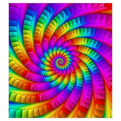 Psychedelic Fractal Rainbow Spiral  Drawstring Pouch (XXL) from ArtsNow.com Front