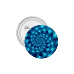 Glossy Light Blue Spiral Fractal 1.75  Button