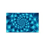 Glossy Light Blue Spiral Fractal Sticker (Rectangular)