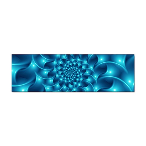 Glossy Light Blue Spiral Fractal Sticker (Bumper) from ArtsNow.com Front