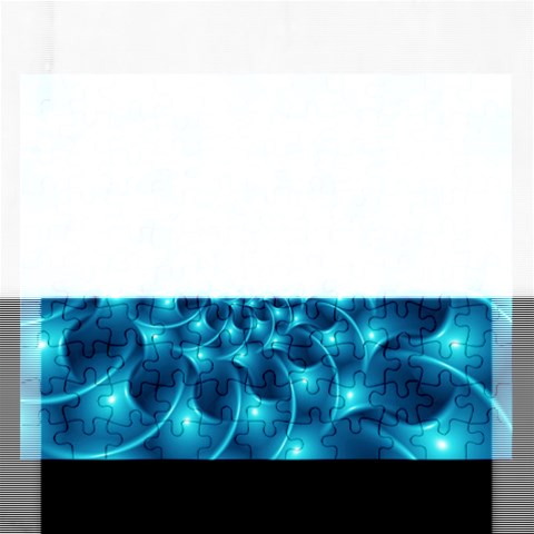 Glossy Light Blue Spiral Fractal Jigsaw Puzzle (Rectangular) from ArtsNow.com Front