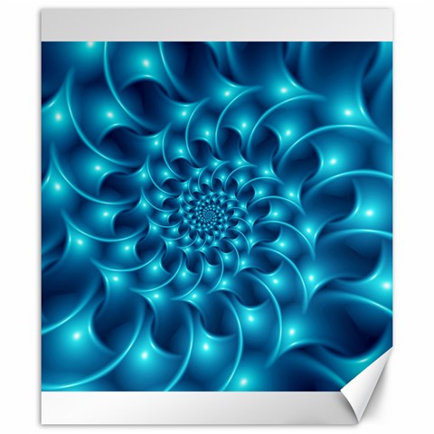 Glossy Light Blue Spiral Fractal Canvas 20  x 24  from ArtsNow.com 19.57 x23.15  Canvas - 1