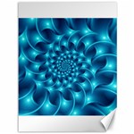 Glossy Light Blue Spiral Fractal Canvas 36  x 48 