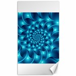 Glossy Light Blue Spiral Fractal Canvas 40  x 72 