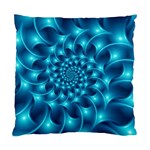 Glossy Light Blue Spiral Fractal Standard Cushion Case (One Side)