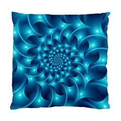 Glossy Light Blue Spiral Fractal Standard Cushion Case (Two Sides) from ArtsNow.com Front