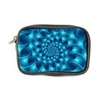 Glossy Light Blue Spiral Fractal Coin Purse