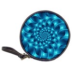 Glossy Light Blue Spiral Fractal Classic 20-CD Wallet