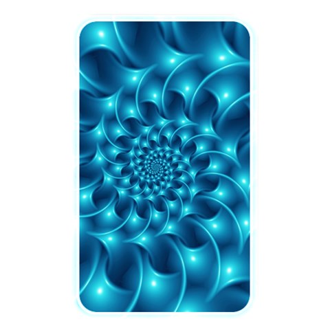 Glossy Light Blue Spiral Fractal Memory Card Reader (Rectangular) from ArtsNow.com Front