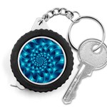 Glossy Light Blue Spiral Fractal Measuring Tape