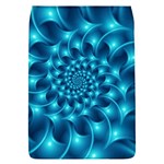 Glossy Light Blue Spiral Fractal Removable Flap Cover (L)