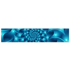 Glossy Light Blue Spiral Fractal Flano Scarf (Small) from ArtsNow.com Back