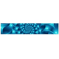 Glossy Light Blue Spiral Fractal Flano Scarf (Large) from ArtsNow.com Front