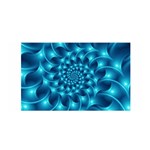 Glossy Light Blue Spiral Fractal Satin Wrap