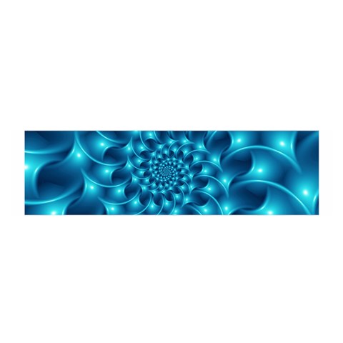 Glossy Light Blue Spiral Fractal Satin Scarf (Oblong) from ArtsNow.com Front