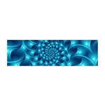 Glossy Light Blue Spiral Fractal Satin Scarf (Oblong)