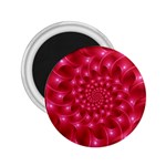 Glossy Rose Pink Spiral Fractal  2.25  Magnet