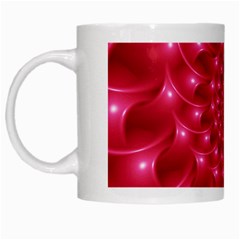 Glossy Rose Pink Spiral Fractal  White Mug from ArtsNow.com Left