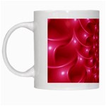 Glossy Rose Pink Spiral Fractal  White Mug