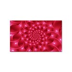 Glossy Rose Pink Spiral Fractal  Sticker (Rectangular)