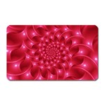 Glossy Rose Pink Spiral Fractal  Magnet (Rectangular)