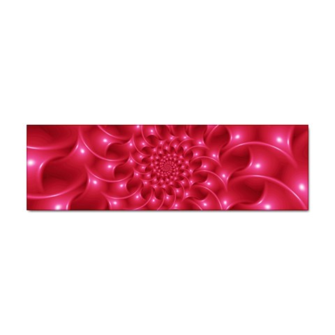 Glossy Rose Pink Spiral Fractal  Sticker Bumper (10 pack) from ArtsNow.com Front