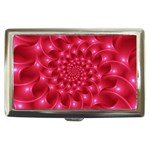 Glossy Rose Pink Spiral Fractal  Cigarette Money Case