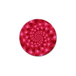 Glossy Rose Pink Spiral Fractal  Golf Ball Marker