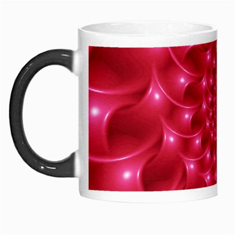 Glossy Rose Pink Spiral Fractal  Morph Mug from ArtsNow.com Left